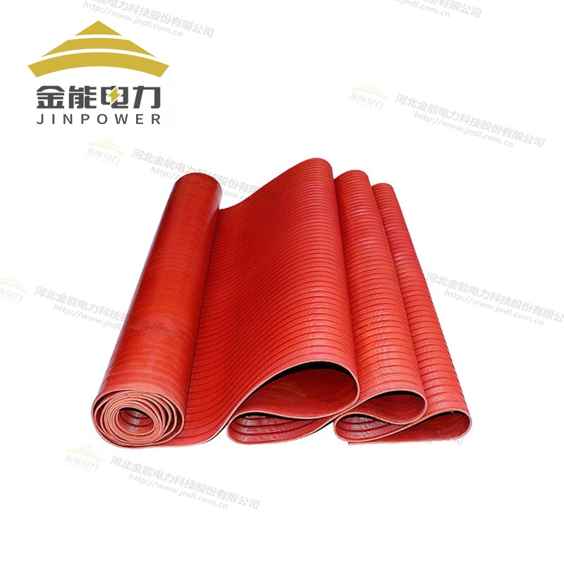 3mm5kV紅黑綠三色均勻條紋絕緣橡膠板